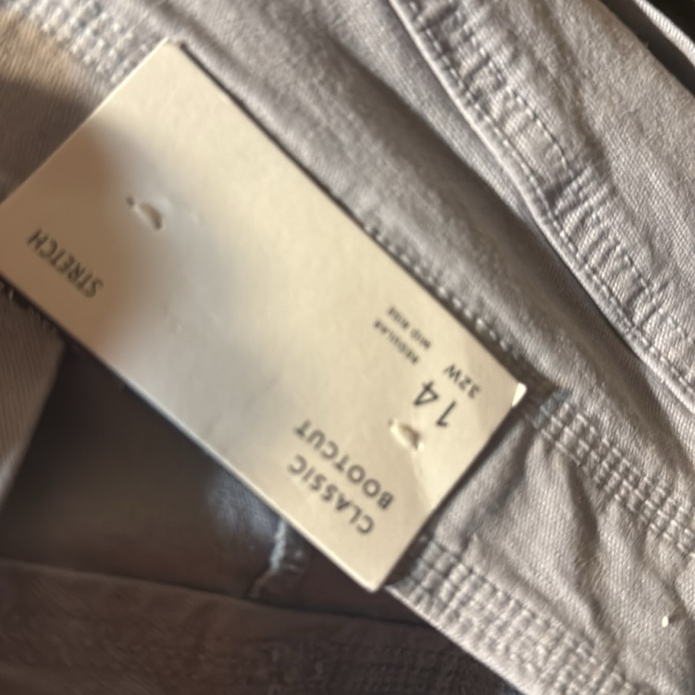 American Eagle Outfitters Gray Wide Leg Pants classic boot cut  size 14 - Picture 7 of 7